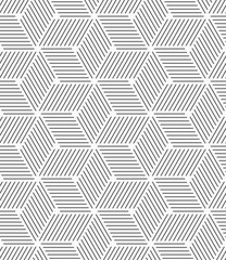 Monochrome slim gray striped cubes