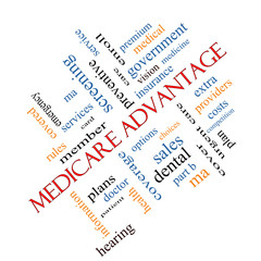 Medicare Advantage Word Cloud Concept angled