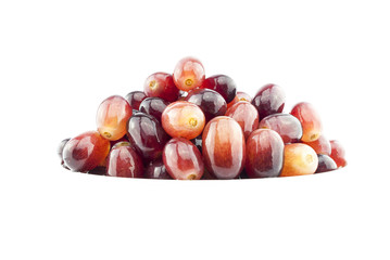 Delicious grapes in a white bowl