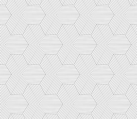 Slim gray striped hexagons forming tetrapods