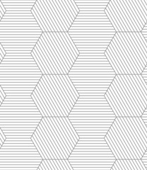 Slim gray striped hexagons