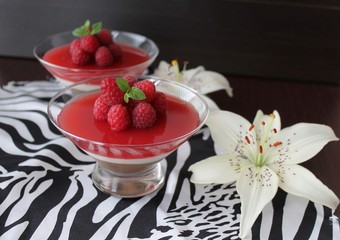 raspberry-chocolate Panna cotta