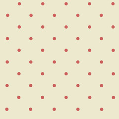 Red Polka dots pattern over white background