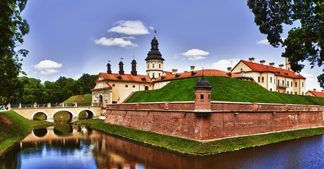 Beautiful Nesvizh castle in Belarus