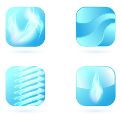 Set of glossy button icons for your design