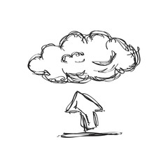 Simple doodle of a cloud