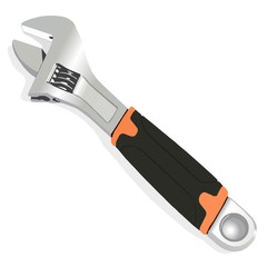 Wrench isolated on a white background.