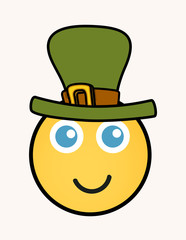 Leprechaun - Cartoon Smiley Vector Face