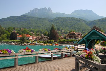 Fototapeta premium Port de Talloires, Haute-Savoie