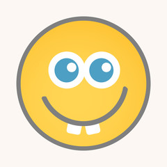 Goofy - Cartoon Smiley Vector Face