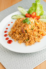 Sriracha Fried Rice with Shrimp