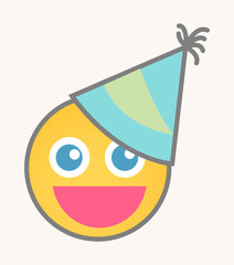 Birthday - Cartoon Smiley Vector Face