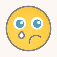 Sob - Cartoon Smiley Vector Face