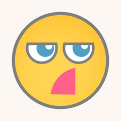 Disappointed - Cartoon Smiley Vector Face