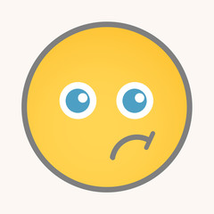 Fototapeta premium Guilty - Cartoon Smiley Vector Face