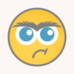 Determined - Cartoon Smiley Vector Face