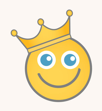 King - Cartoon Smiley Vector Face