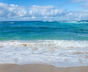 Ocean and tropical sandy beach background