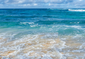 Ocean and tropical sandy beach background