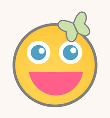 Cheerful - Cartoon Smiley Vector Face