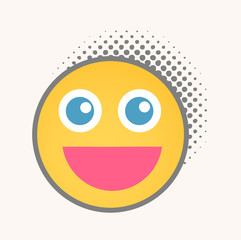 Smile - Cartoon Smiley Vector Face