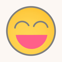 Very Happy - Cartoon Smiley Vector Face