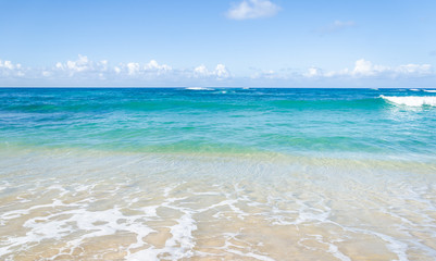 Ocean and tropical sandy beach background