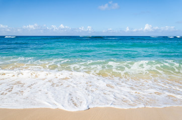 Ocean and tropical sandy beach background
