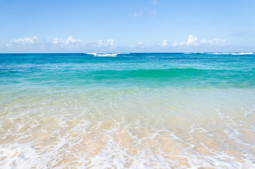 Ocean and tropical sandy beach background