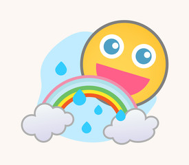 Happy Weather - Cartoon Smiley Vector Face