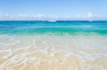 Ocean and tropical sandy beach background