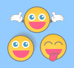 Laughing Smiley Vector Set