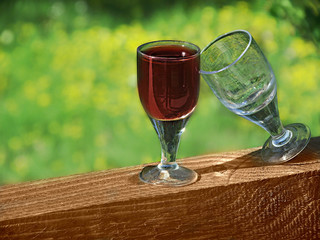 Glasses and soft background.