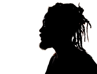 Silhouette of a African American Man - Powered by Adobe