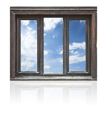 Isolated Wooden Window