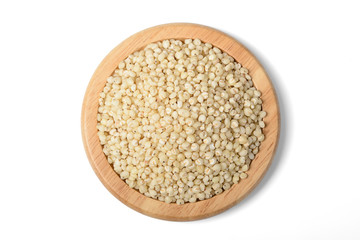 sorghum in the wooden plate, tilt shift lens