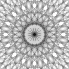 Monochrome circular design vector, decorative abstract geometric