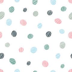 Seamless pattern, polka dot fabric, wallpaper, vector.