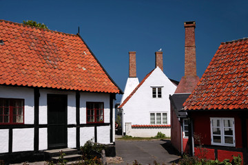 Alte Häuser in Gudhjem auf Bornholm