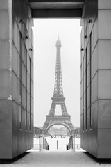 Eiffel tower under the snow