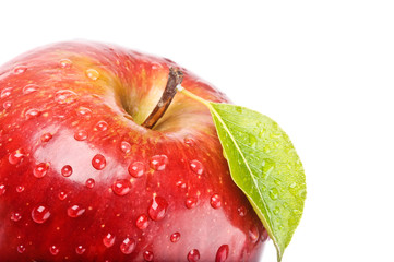 isolated juicy red apple