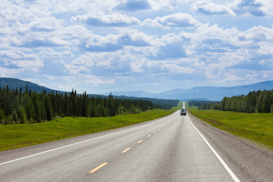 RV Southbound Alcan Fort Nelson BC Canada