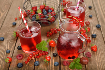 Refreshing berry drink