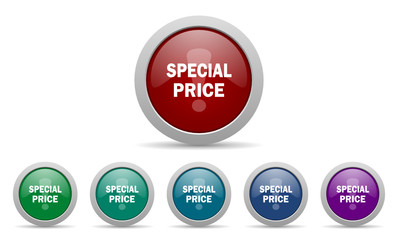 special price vector icon set