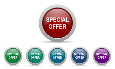 special offer vector icons set