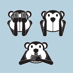 3 wise monkey