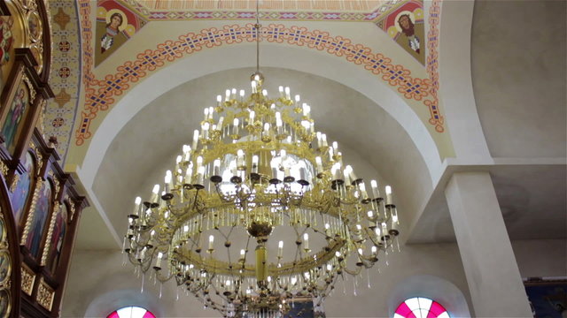 chandelier in the church