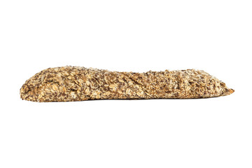 Traditional whole bread isolated on white