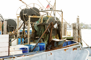 Fototapeta na wymiar Commercial fishing boat equipment.