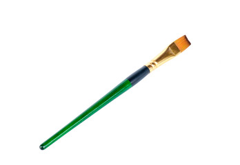 Paint brushes on white background